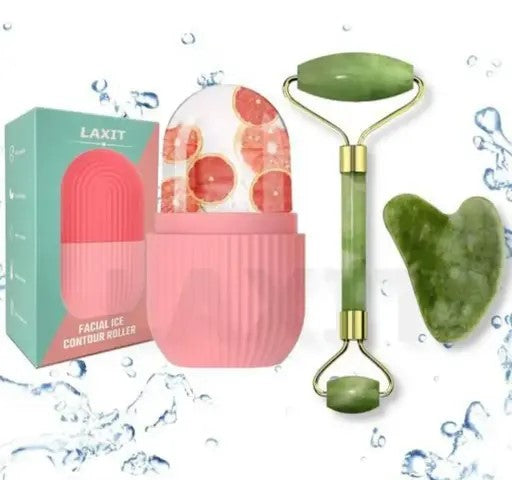 Ultimate Glow Kit – Jade Gua Sha + Ice Roller Combo